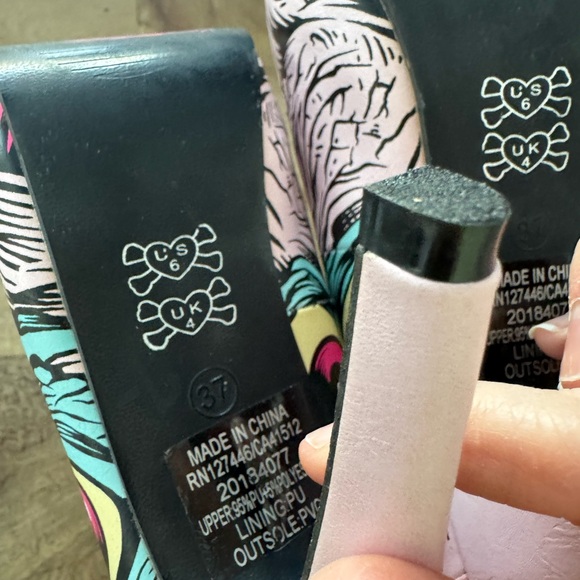 Iron Fist Women's Grave Dancer Platform Pump peep toe size 7 Zombie lace bow 6 - Picture 9 of 10